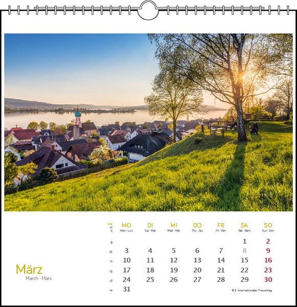 Westlicher Bodensee 2025, Tischkalender Stadler Verlag