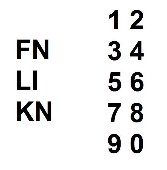 Buchstaben und Zahlen zum Aufkleben als Zulassungsnummer 8 cm