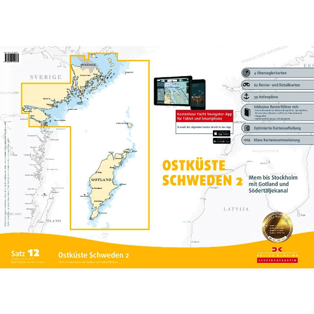 DK Sportbootkarten Satz 12: Ostküste Schweden 2