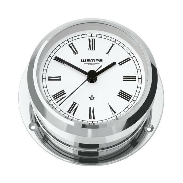 Wempe Pirat II Yachtuhr Messing/Verchromt Uhr römische Ziffern