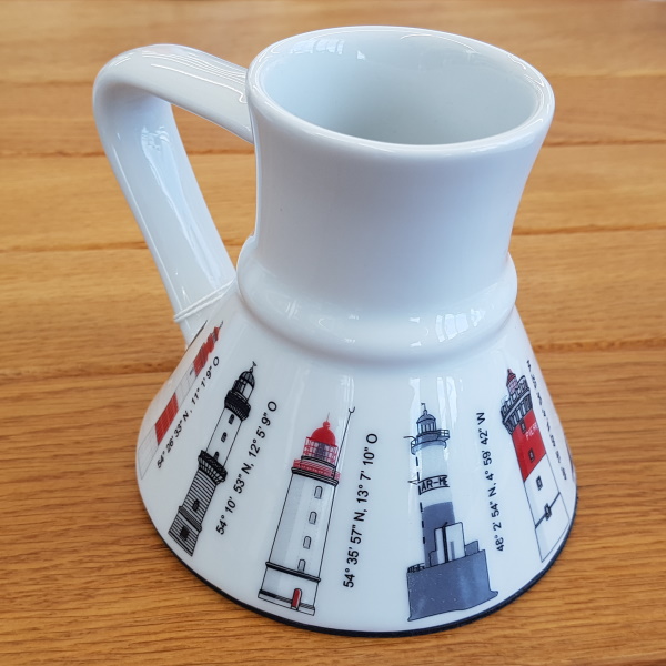 Kaffeemug rutschfest Leuchtturmsesign