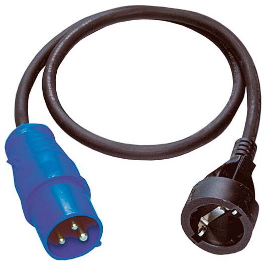 Adapterkabel CEE-Stecker und Schuko-Kupplung 1,5m