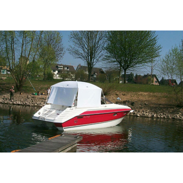 Bootssonnenschirm Sunny Boy "Garda", weiss 190 x 230 cm mit 2 Seitenteilen