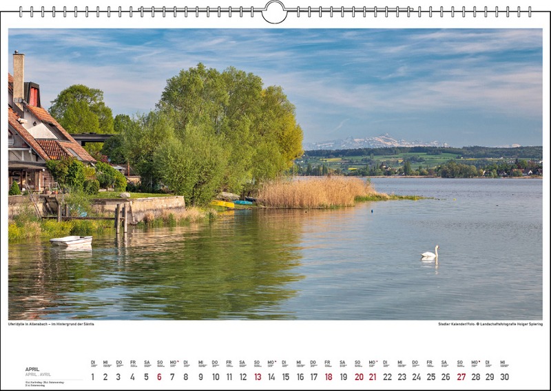 Malerischer Bodensee 2025, 48 x 33 cm, Kalender Stadler Verlag