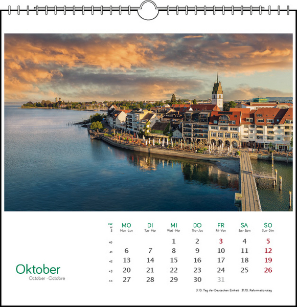 Östlicher Bodensee 2025, Tischkalender Stadler Verlag Kopie