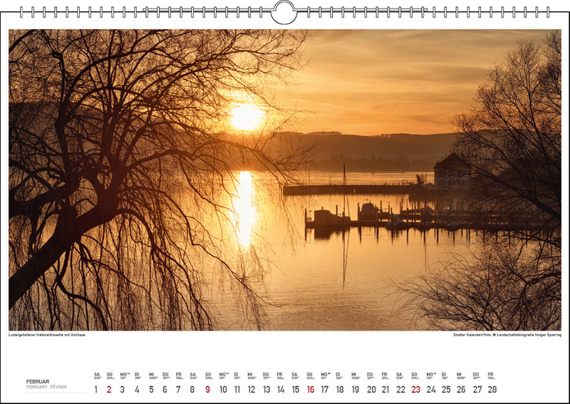 Malerischer Bodensee 2025, 48 x 33 cm, Kalender Stadler Verlag