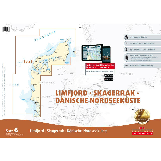 DK Sportbootkarten Satz 6: Limfjord - Skagerrak - Dänische Nordseeküste 