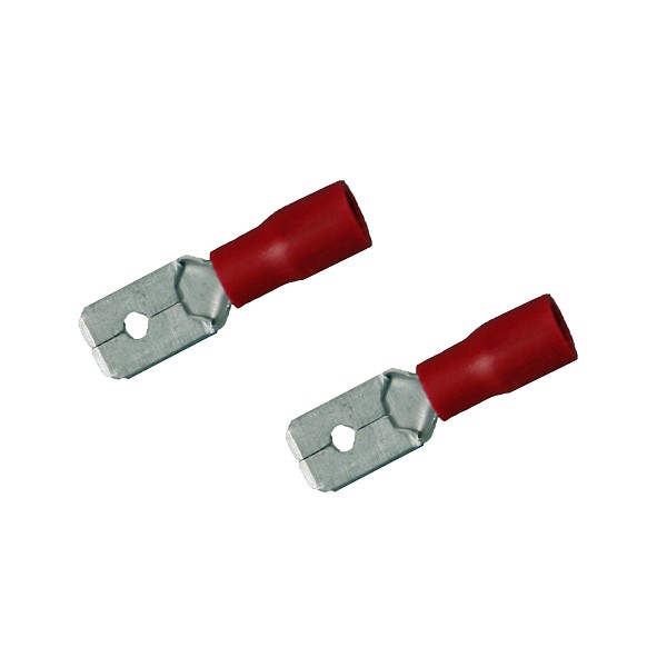 Flachstecker rot 6,3 mm 